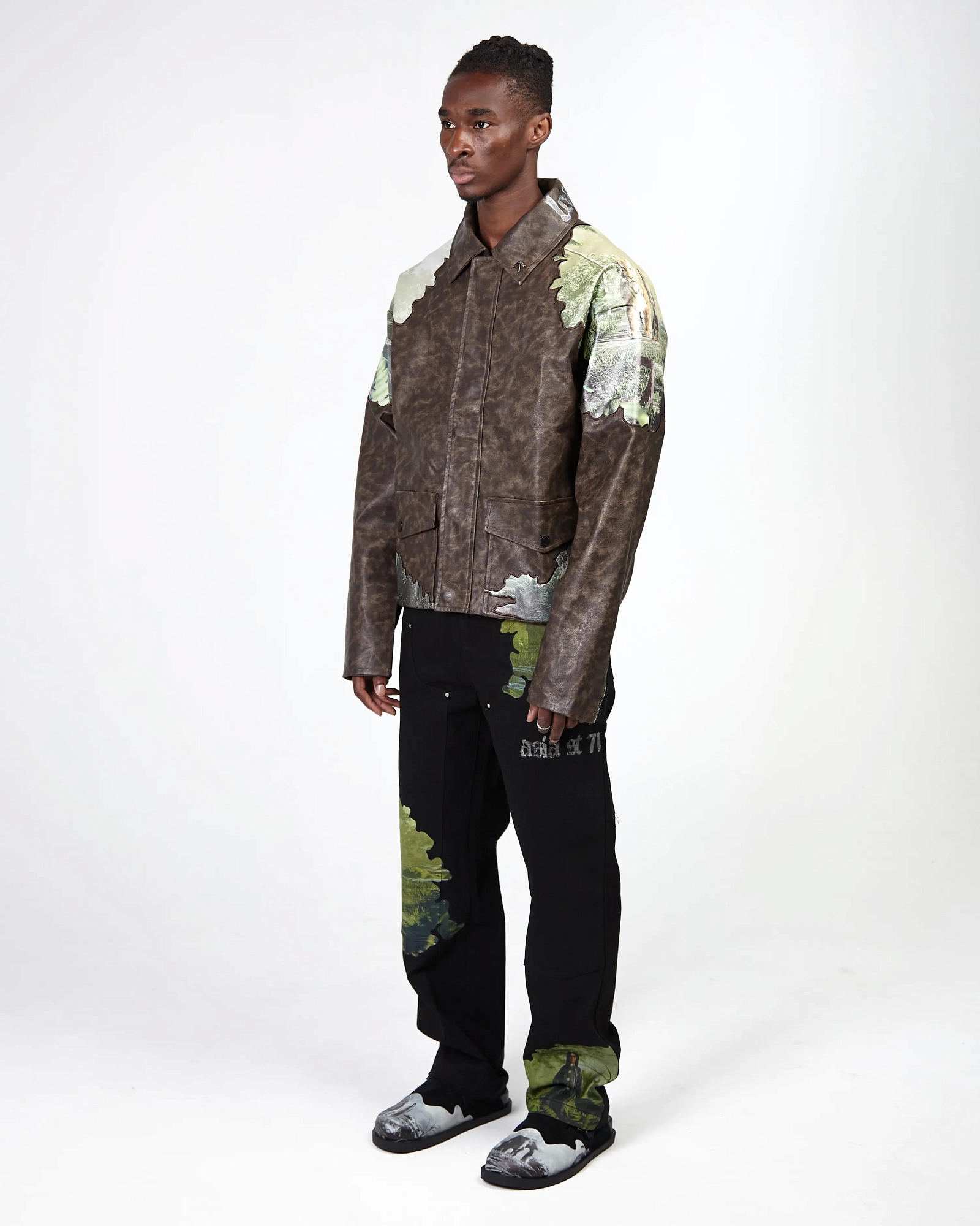 КУРТКА ИЗ ЭКО КОЖИ ART UNION LOST PARADISE BROWN Ast71.coat